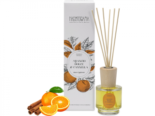 Nasoterapia – difuzér s tyčinkami Arancio Dolce e Cannella (Pomeranč a skořice), 100 ml