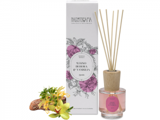 Nasoterapia – difuzér s tyčinkami Legno di Rosa e Vaniglia (Palisandr a vanilka), 100 ml
