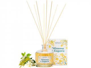 Nasoterapia – difuzér s tyčinkami Mimosa e Zagara (Mimóza a pomerančový květ) Objem: 500 ml