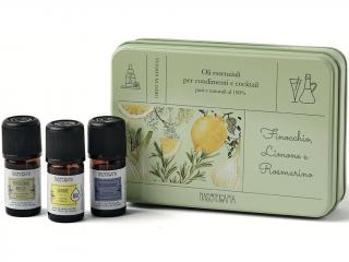 Nasoterapia – sada esenciálních olejů Fenykl, Citron a Rozmarýn v plechové krabičce, 3 x 5 ml
