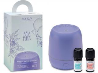 Nasoterapia – sada ultrazvukový aroma difuzér Petit a 2x esenciální olej, fialová