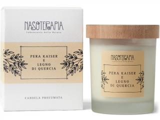 Nasoterapia – vonná svíčka Pera Kaiser e Legno di quercia (Hruška a dubové dřevo), 180 g