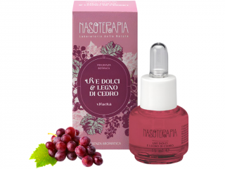 Nasoterapia – vonný olej Uve Dolci e Legno di Cedro (Sladké hrozny a cedrové dřevo), 15 ml