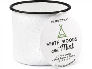 Paddywax – Alpine vonná svíčka White Woods & Mint (Březové dřevo a máta), 269 g