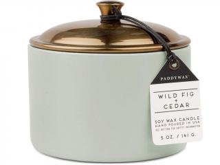 Paddywax – Hygge vonná svíčka Wild Fig & Cedar (Divoký fík a cedrové dřevo), 141 g