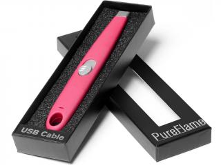 PureFlame – plazmový zapalovač s USB nabíjením, růžová