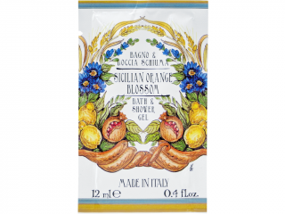 Rudy Profumi – vzorek sprchový gel a pěna do koupele Sicilian Orange Blossom (Sicilský pomerančový květ), 12 ml