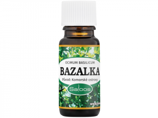 Saloos – esenciální olej Bazalka (Ocimum basilicum) Objem: 10 ml