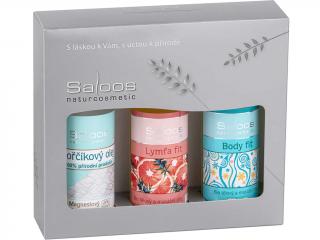 Saloos – sada masážních olejů Hořčík & Lymfa & Body, 3 x 50 ml
