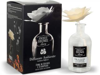 Sweet Home – difuzér s vonící dřevěnou květinou Fior di Cotone e Cashmere (Květ bavlníku a kašmír), 250 ml