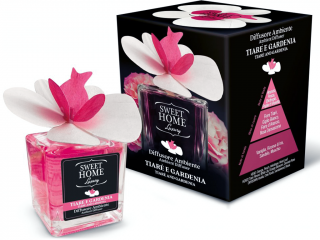 Sweet Home – difuzér s vonící dřevěnou květinou Tiaré e Gardenia (Tahitská gardénie), 150 ml
