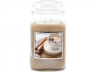 Village Candle – vonná svíčka Chai Tea Latte (Čaj s mlékem a skořicí), 602 g