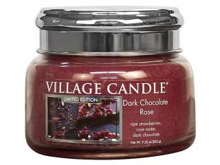 Village Candle – vonná svíčka Dark Chocolate Rose (Čokoládová růže), 269 g