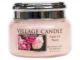 Village Candle – vonná svíčka Fresh Cut Peony (Pivoňky), 269 g
