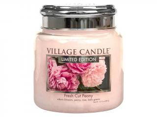 Village Candle – vonná svíčka Fresh Cut Peony (Pivoňky), 389 g