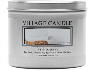 Village Candle – vonná svíčka Fresh Laundry (Svěží prádlo), 311 g
