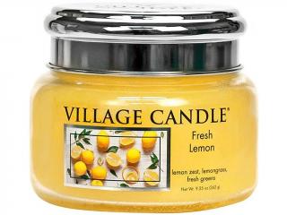 Village Candle – vonná svíčka Fresh Lemon (Čerstvý citron), 262 g
