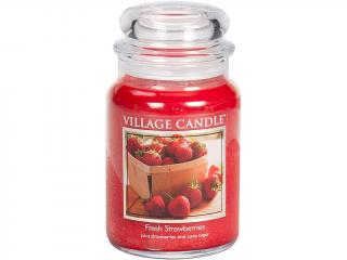 Village Candle – vonná svíčka Fresh Strawberries (Čerstvé jahody), 602 g