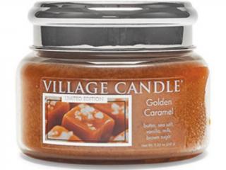 Village Candle – vonná svíčka Golden Caramel (Zlatý karamel), 262 g