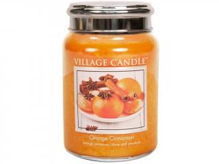 Village Candle – vonná svíčka Orange Cinnamon (Pomeranč se skořicí), 602 g