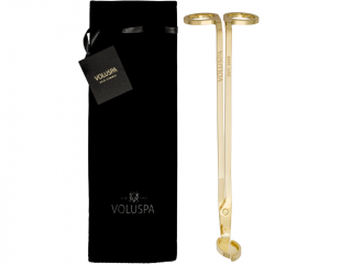 Voluspa – nůžky na knot v sametovém sáčku, zlatá