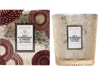 Voluspa – vonná svíčka Gilt Pomander & Hinoki (Pozlacený pomander a Hinoki), 255 g