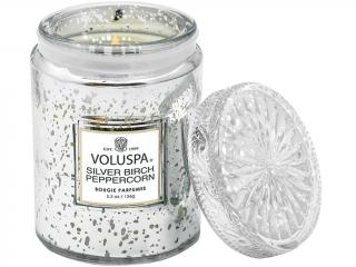 Voluspa – vonná svíčka Silver Birch Peppercorn (Stříbrná bříza a pepř), 156 g