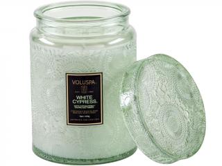 Voluspa – vonná svíčka White Cypress (Bílý cypřiš), 510 g