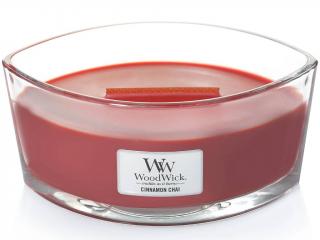 WoodWick – HearthWick vonná svíčka Cinnamon Chai (Skořice a vanilka), 453 g