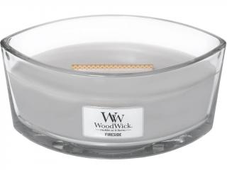 WoodWick – HearthWick vonná svíčka Fireside (Oheň v krbu), 453 g