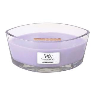 WoodWick – HearthWick vonná svíčka Levandule s vanilkou, 453 g