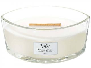 WoodWick – HearthWick vonná svíčka Linen (Čistý len), 453 g