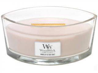 WoodWick – HearthWick vonná svíčka Vanilla & Sea Salt (Vanilka a mořská sůl), 453 g