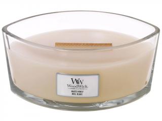 WoodWick – HearthWick vonná svíčka White Honey (Bílý med), 453 g