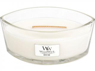 WoodWick – HearthWick vonná svíčka White Teak (Bílý teak), 453 g