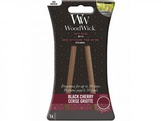 WoodWick – náhradní vonné tyčinky do auta Black Cherry (Černá třešeň)