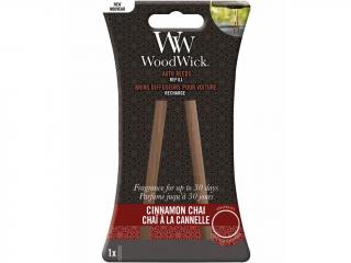 WoodWick – náhradní vonné tyčinky do auta Cinnamon Chai (Skořice a vanilka)