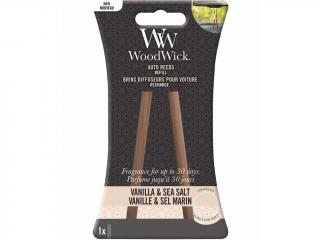 WoodWick – náhradní vonné tyčinky do auta Vanilla & Sea Salt (Vanilka a mořská sůl)
