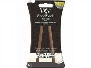 WoodWick – náhradní vonné tyčinky do auta White Tea & Jasmine (Bílý čaj a jasmín)