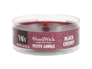 WoodWick – Petite Candle vonná svíčka Black Cherry (Černá třešeň), 31 g