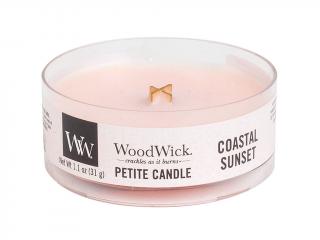 WoodWick – Petite Candle vonná svíčka Coastal Sunset (Západ slunce na pobřeží), 31 g