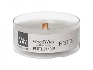 WoodWick – Petite Candle vonná svíčka Fireside (Oheň v krbu), 31 g
