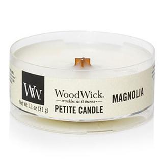 WoodWick – Petite Candle vonná svíčka Magnolia (Magnólie), 31 g