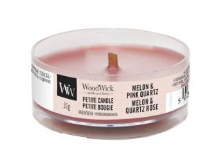 WoodWick – Petite Candle vonná svíčka Melon & Pink Quartz (Meloun a růžový křemen), 31 g