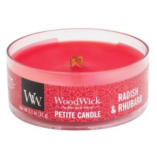 WoodWick – Petite Candle vonná svíčka Radish & Rhubarb (Ředkev a rebarbora), 31 g