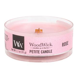 WoodWick – Petite Candle vonná svíčka Rose (Růže), 31 g