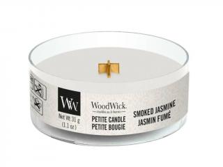 WoodWick – Petite Candle vonná svíčka Smoked Jasmine (Kouřový jasmín), 31 g