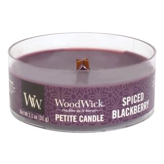 WoodWick – Petite Candle vonná svíčka Spiced Blackberry (Pikantní ostružina), 31 g