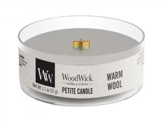 WoodWick – Petite Candle vonná svíčka Warm Wool (Hřejivá vlna), 31 g