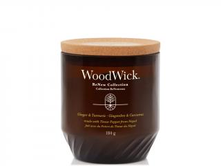 WoodWick – ReNew svíčka Ginger & Turmeric (Zázvor a kurkuma) Velikost: střední 184g
